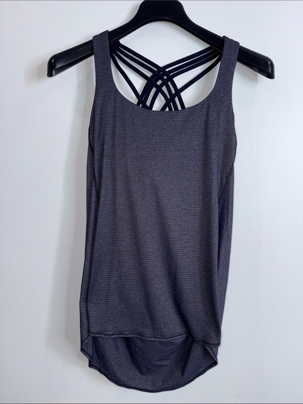 Lululemon two in one draped tank top with build in sports bra size 12